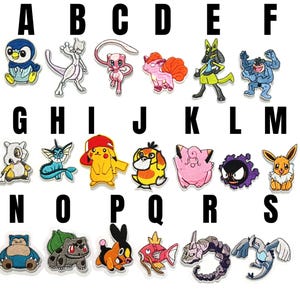 patch Pokémon Mewtwo Mew Pikachu toppa embroidery parche piece iron game catch'em all 25 years monster ricamo cartoon hobby creative kid new