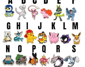Écusson Pokémon Mewtwo, Mew, Pikachu, broderie, écusson en fer, jeu Attrapez-les tous, 25 ans, broderie de monstres, dessin animé, loisir créatif pour enfants, neuf