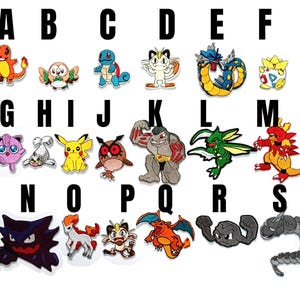 patch Pokémon toppa embroidered parche piece iron game catch'em all 25 years monster cartoon hobby creative kid baby Gyarados Pikachu ricamo