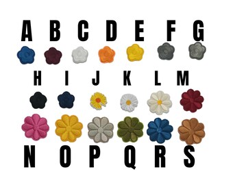 buntes Gänseblümchen-Aufnäher zum Aufbügeln, Blumen, Gänseblümchen, Fleur de Marguerite, Blume, kleine Blumchen, gestickte Blume