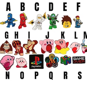 Ninjago patch Lego Kai Lloyd Zane Jay strijkpatch geborduurde strijkpatch videogame Kirby Puff Nintendo Donkey Kong Magic the Gathering