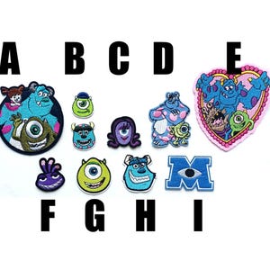 Patch Monsters & Co. Inc. University Cartoon James Patrick Sullivan Michael Wazowski Boo zum Aufbügeln, thermoklebender Aufnäher