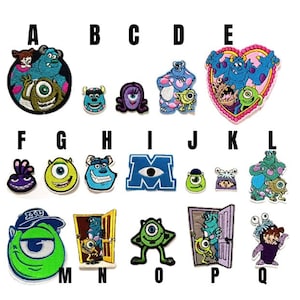 patch Monsters & Co. Inc. University cartoon James Patrick Sullivan Michael Wazowski Boo iron on écusson thermoadhésif thermoadhesive patch