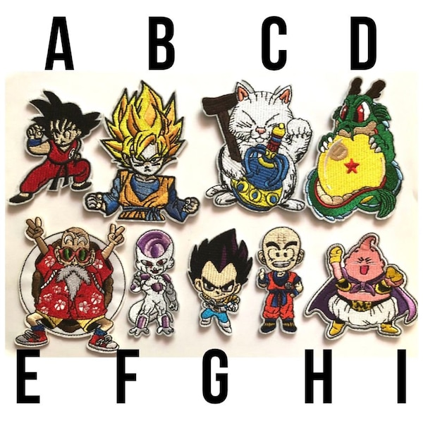 patch Dragon Ball Z GT Goku patch thermocollant brodé pièce de fer broderie dessin animé passe-temps créatif enfant bébé anime manga nouvelle applique