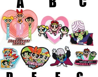 patch les Powerpuff girls patch thermocollant Powerpuff Girls brodé parche pièce fer sur applique broderie dessin animé passe-temps créatif nouveau personnalisé