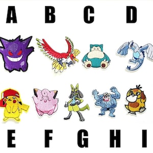 Pokemon patch geborduurd patch stuk ijzer spel catch'em all 25 jaar monster borduurwerk cartoon hobby creatief kind baby nieuw Gengar