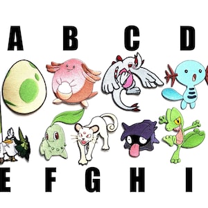 Pokémon Patch seltener seltener Aufnäher zum Aufbügeln bestickt Aufbügler Monster Persian Shellder Chansey Treecko Chikorita Wooper Lugia Ei GO Team