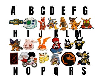 patch Digimon iron-on patch embroidered iron on Digital Monsters Ranma Mortal Kombat Inuyasha kagome Shippo manga videogame Guilmon
