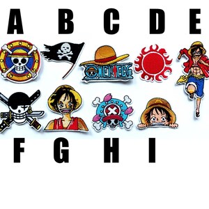 patch One Piece strijkpatch manga anime piratenvlag bemanning aan boord Monkey D Luffy rubber nieuwe schedel bemanning Roronoa Zoro Chopper logo