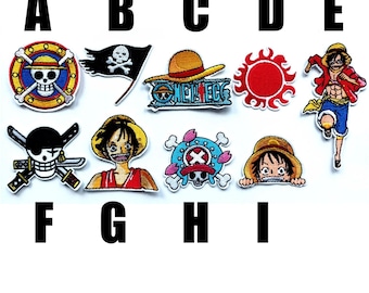 One Piece patch iron-on patch manga anime pirate flag crew boarding Monkey D Luffy rubber new skull crew Roronoa Zoro Chopper logo