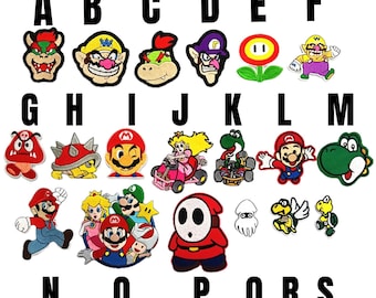 naszywka Super Mario Bros naszywka do prasowania Bowser haftowana Yoshi Peach Koopa naszywka do prasowania gra wideo Nintendo Wario Waluigi Spiny Goomba kwiat