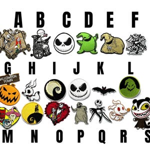 patch Nightmare before Christmas strijkpatch Halloween strijkpatch Jack Skellington Skeleton Sally Oogie Boogie Woof Woof Dr. Finklestein