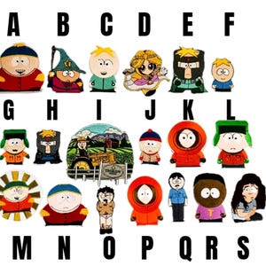 South Park Aufnäher zum Aufbügeln: Kyle Butters, Eric Chaos, Stanley Kenny, gestickter Aufnäher zum Aufbügeln, Sticken, Hobby, kreativ, neu, Cartoon