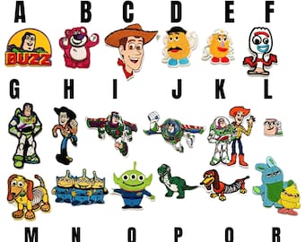 patch Toy Story Woody Buzz lightyear iron-on patch embroidered iron on Mrs Potato Forky Slinky dog aliens cowboy men Lotso Ducky kid