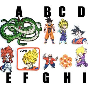 naszywka Dragon Ball Z GT naszywka Goku haftowane żelazko na kreskówce hobby dziecko anime manga aplikacja écusson Gotenks Gogeta Shenron duża
