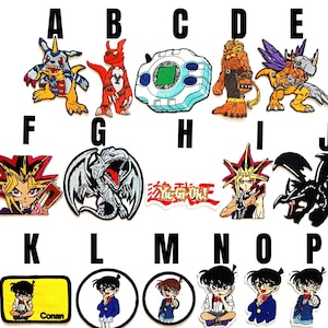 Parche Digimon Yu-Gi-Oh Detective Conan parche termoadhesivo bordado termoadhesivo monstruos anime manga Yugi Muto Leomon Guilmon Gabumon monstruos