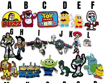 Aufnäher Toy Story Woody Buzz Lightyear zum Aufbügeln, gestickt, zum Aufbügeln, Mrs. Potato, Forky, Slinky Dog, Aliens, Cowboy, Männer, Lotso Ducky, Kind