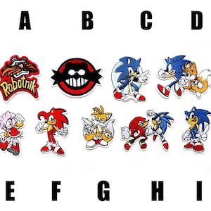 Sonic the Hedgehog patch strijkpatch videogame egel Miles Prower stekelvarken blauw Sega Nintendo Tails Knuckles de Echidna Robotnik