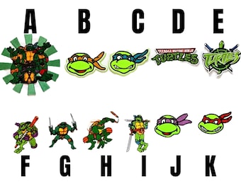 Teenage Mutant Ninja Turtles Aufnäher zum Aufbügeln, Cartoon-Aufnäher Meister Splinter Michelangelo Raphael Leonardo Donatello Abzeichen
