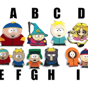 patch South Park iron-on patch Kyle Butters Eric Chaos Stanley Kenny embroidered patch piece iron on embroidery hobby creative new cartoon