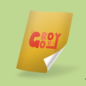 Illustrated | Text | Graphic | Retro | Poster | Card | Art | Print | Wall | Decor | Groovy | Design