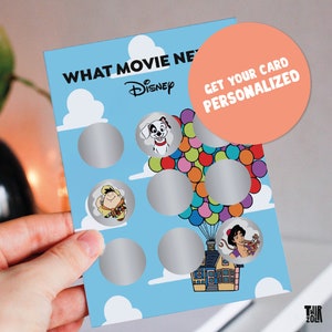 Gratta | Carta | Disney | Film | Regalo | Personalizzato | Personalizza | Stampa | Carino | Bambini