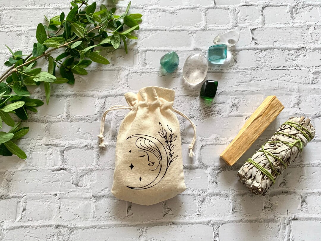 White Crystal Pouch Bag, Pouch for Crystals, Bag for Crystals, Pouch