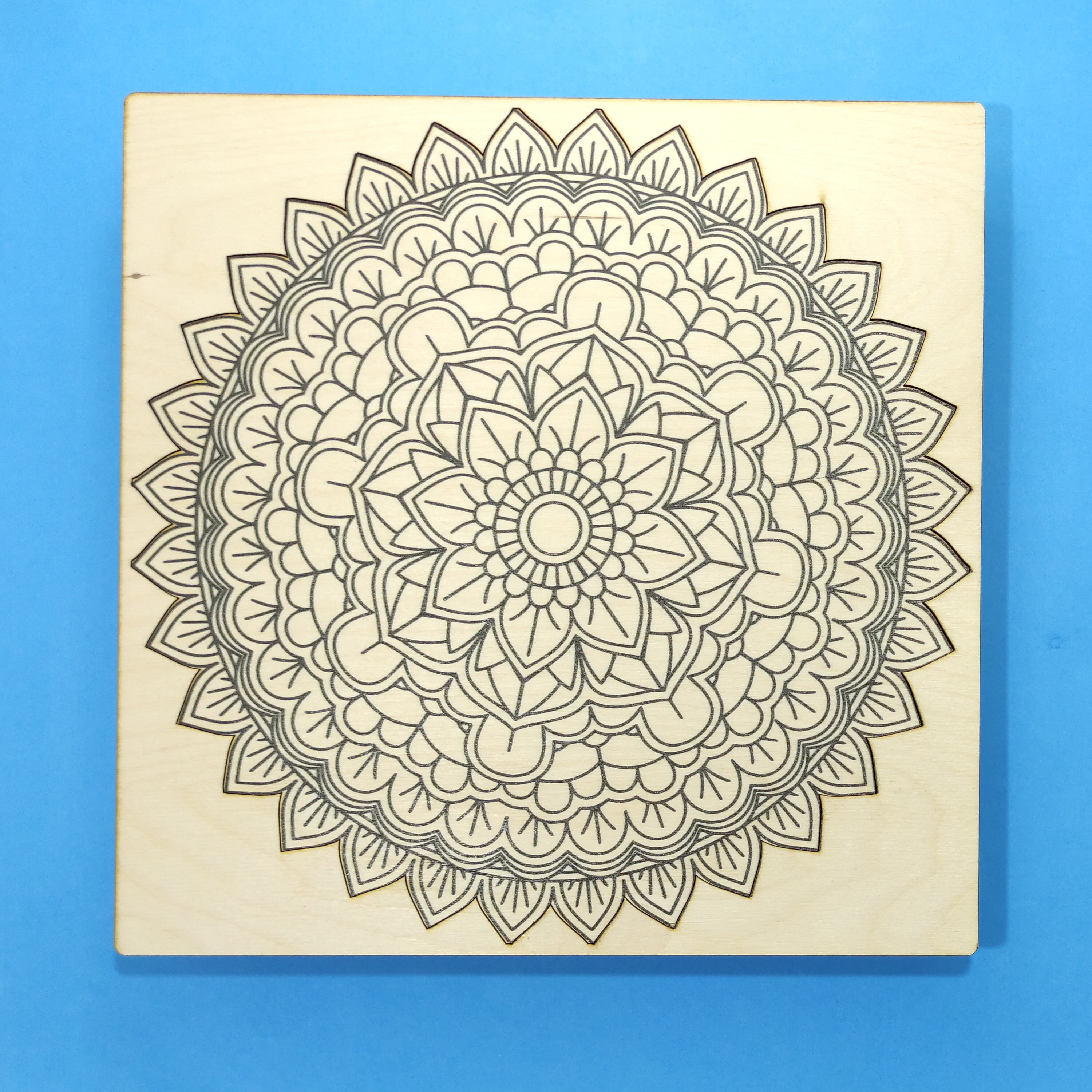 Classic Wooden Mandala 2 Painting Set Etsy