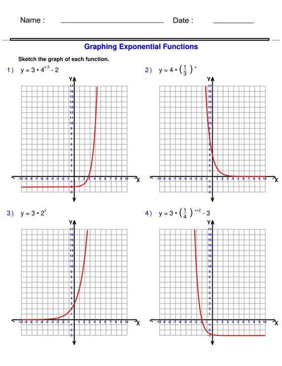 Graphing EXPONENTIAL Functions MATCHING by Mathy Matchy | TPT