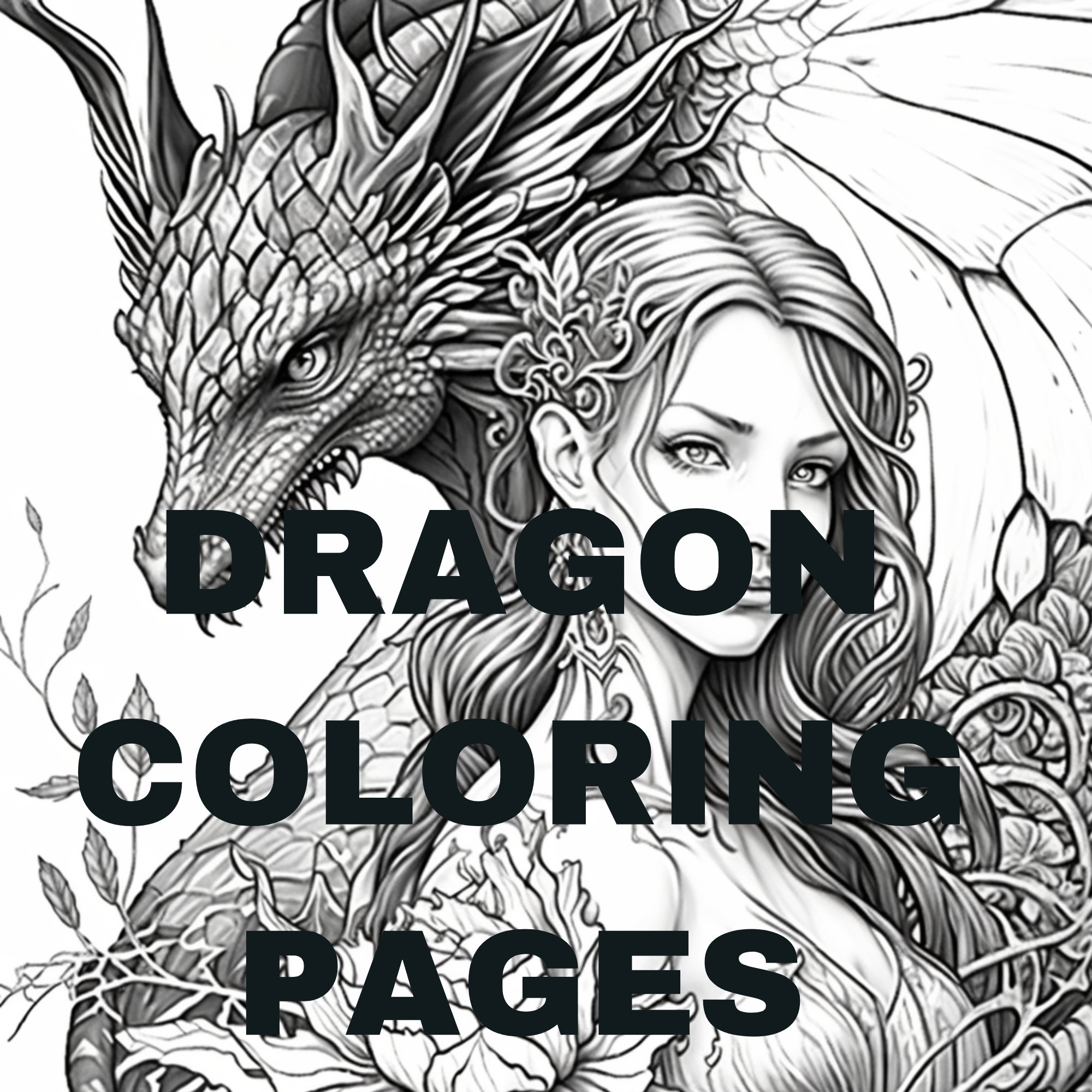 Mythical Dragon Coloring Pages : A Collection of 25 Fantasy Dragon ...