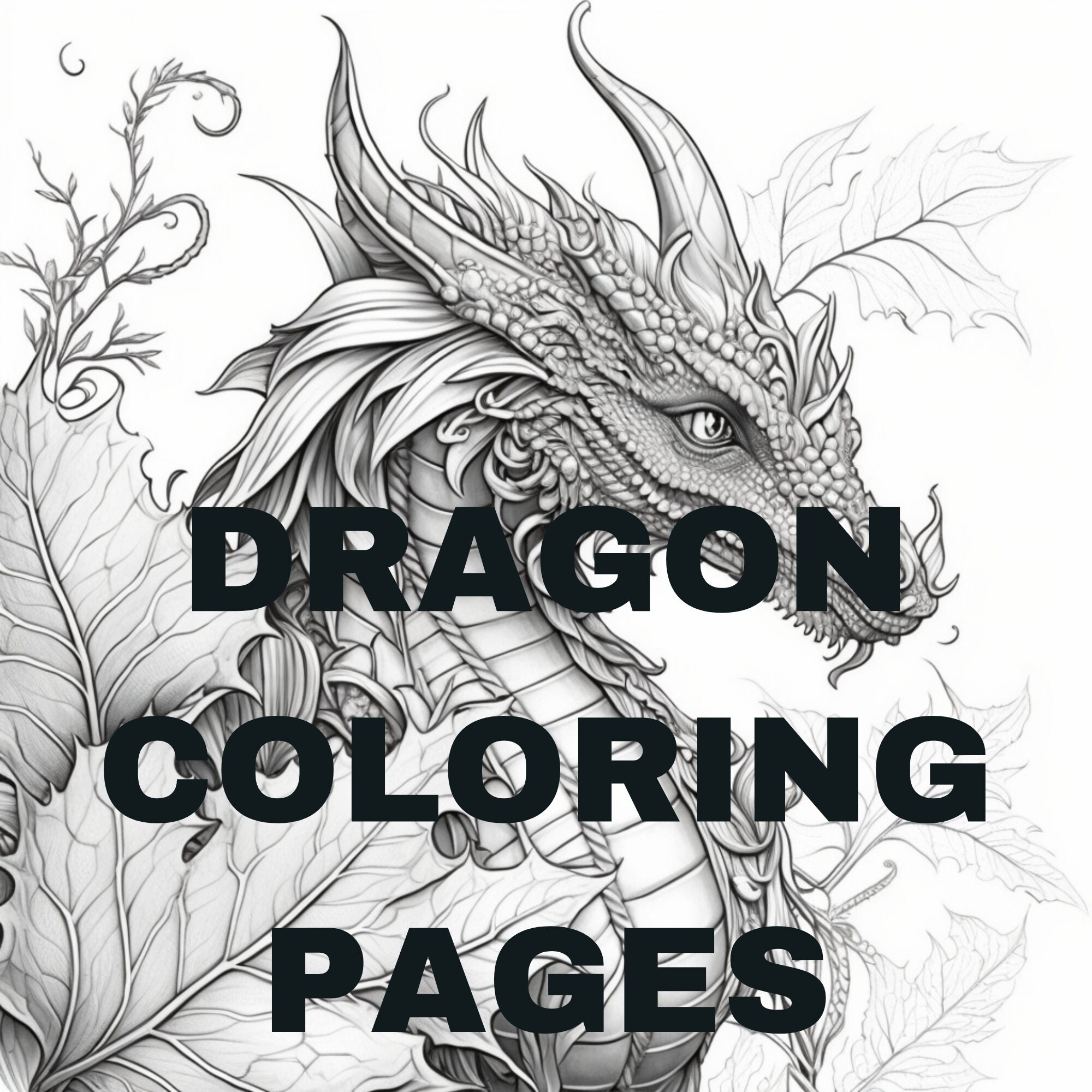 Mythical Dragon Coloring Pages : A Collection of 25 Fantasy Dragon ...