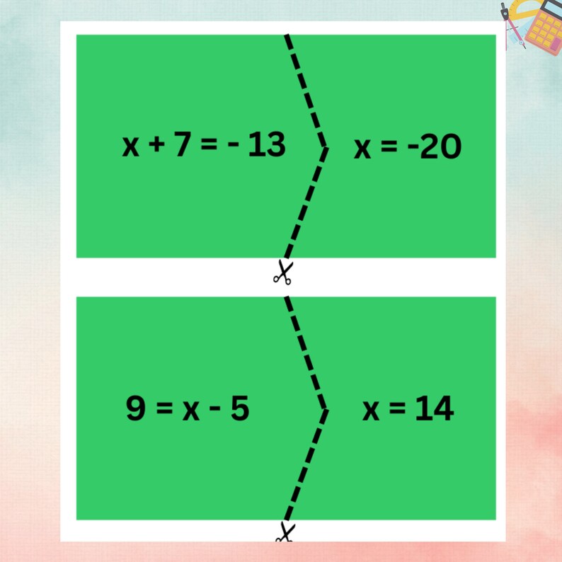 Solving One Step Equations With Positive Rational Numbers Worksheet