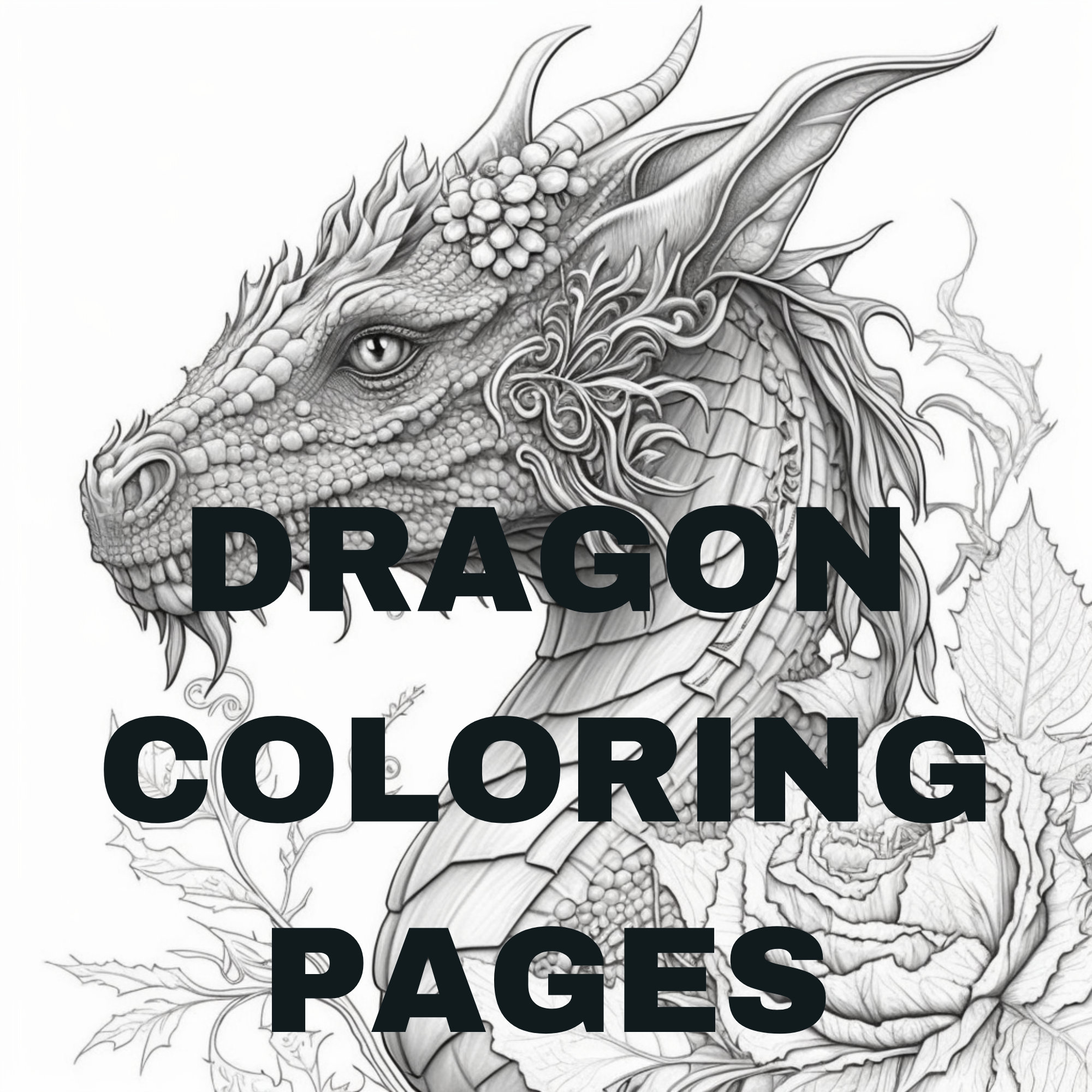 Mythical Dragon Coloring Pages : A Collection of 25 Fantasy Dragon ...