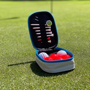 Golf accessory bag - golf pouch - golf kit bag - golf ball caddy - golf tee caddy - golfer - golfing - golf gifts - golf tee holder