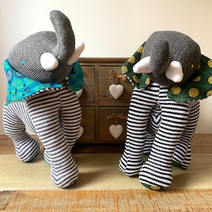 Elephant Soft Toy Elephant Toy Cute Elephant Handmade Ellie Shweshwe Elephant Cuddly Toy