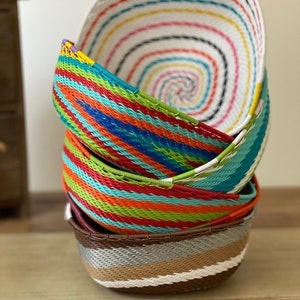 Gorgeous Woven Square Bowls - Handmade Wirework Bowl - Small Woven Bowl - Telephone Wire - African Bowl - Handmade Basket - Small Basket
