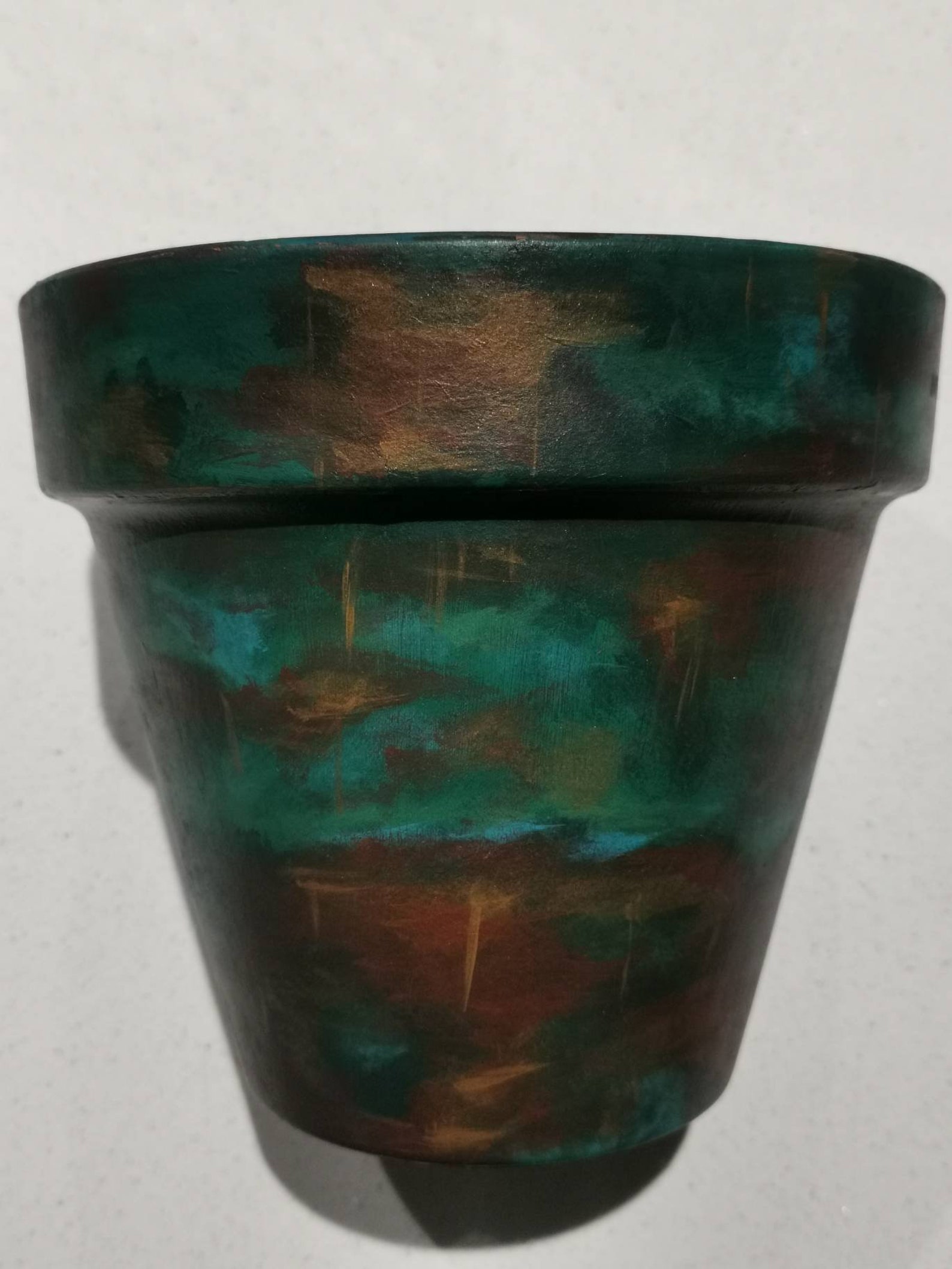 FAUX COPPER PATINA Terracotta pot Etsy