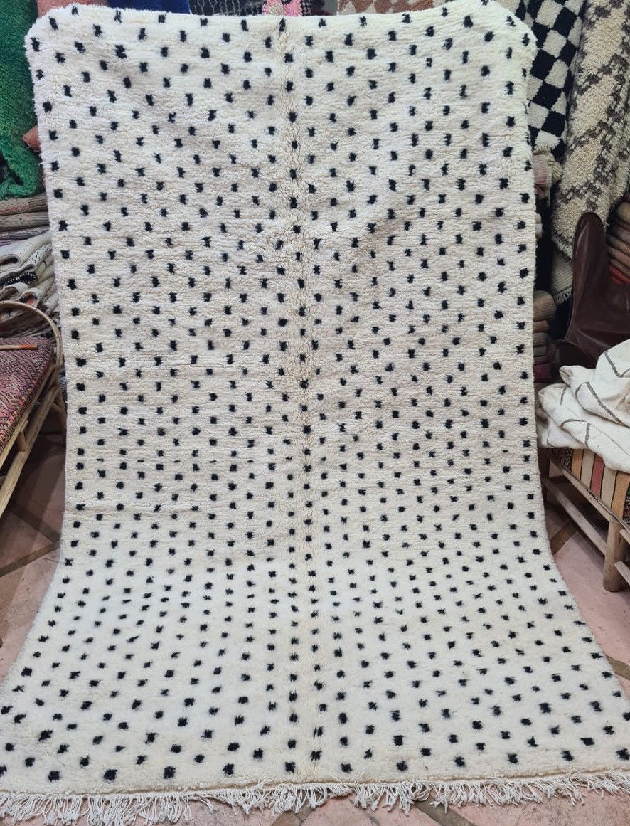 Tapis Berbère Marocain Beni Ouarain Fait à La Main en Laine