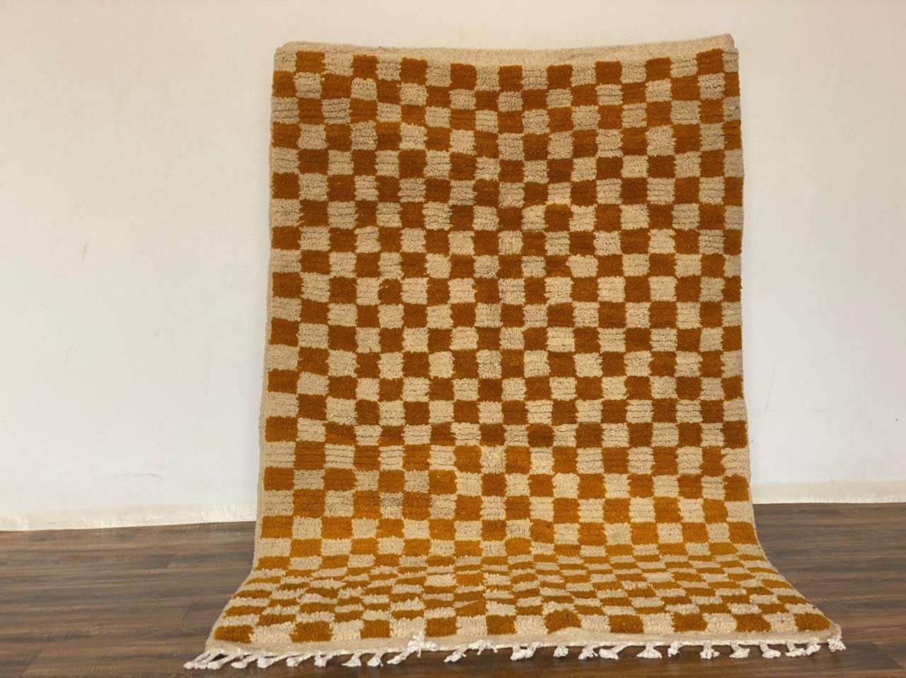 Tapis Marocain à Damier Berbère Fait La Main Lovely Checkred Rug Handmade Hallway Teppich Area Wool 