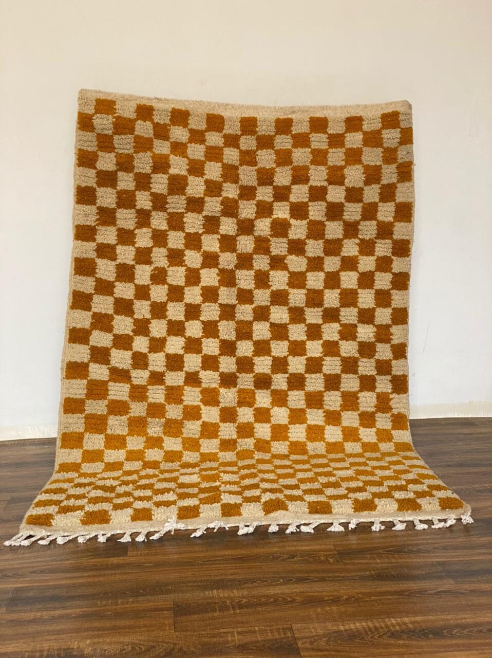 Tapis Marocain à Damier Berbère Fait La Main Lovely Checkred Rug Handmade Hallway Teppich Area Wool 
