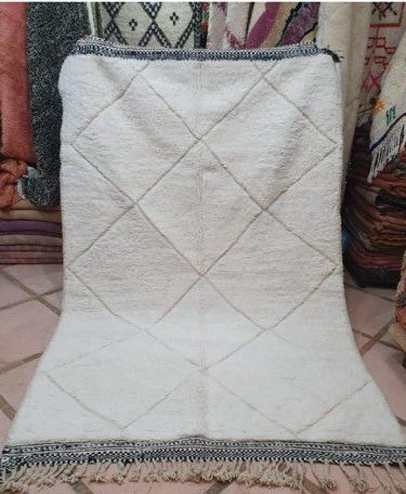 Tapis Berbère Marocain Beni Ouarain Fait à La Main en Laine