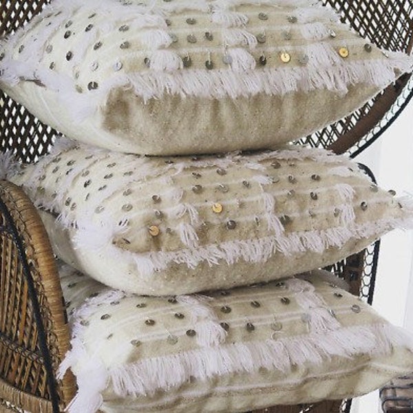 Moroccan Tassel Cushion Cover