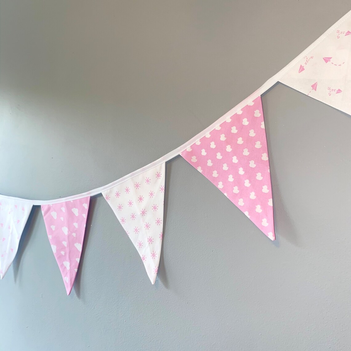 Nursery or new baby girl bunting Etsy