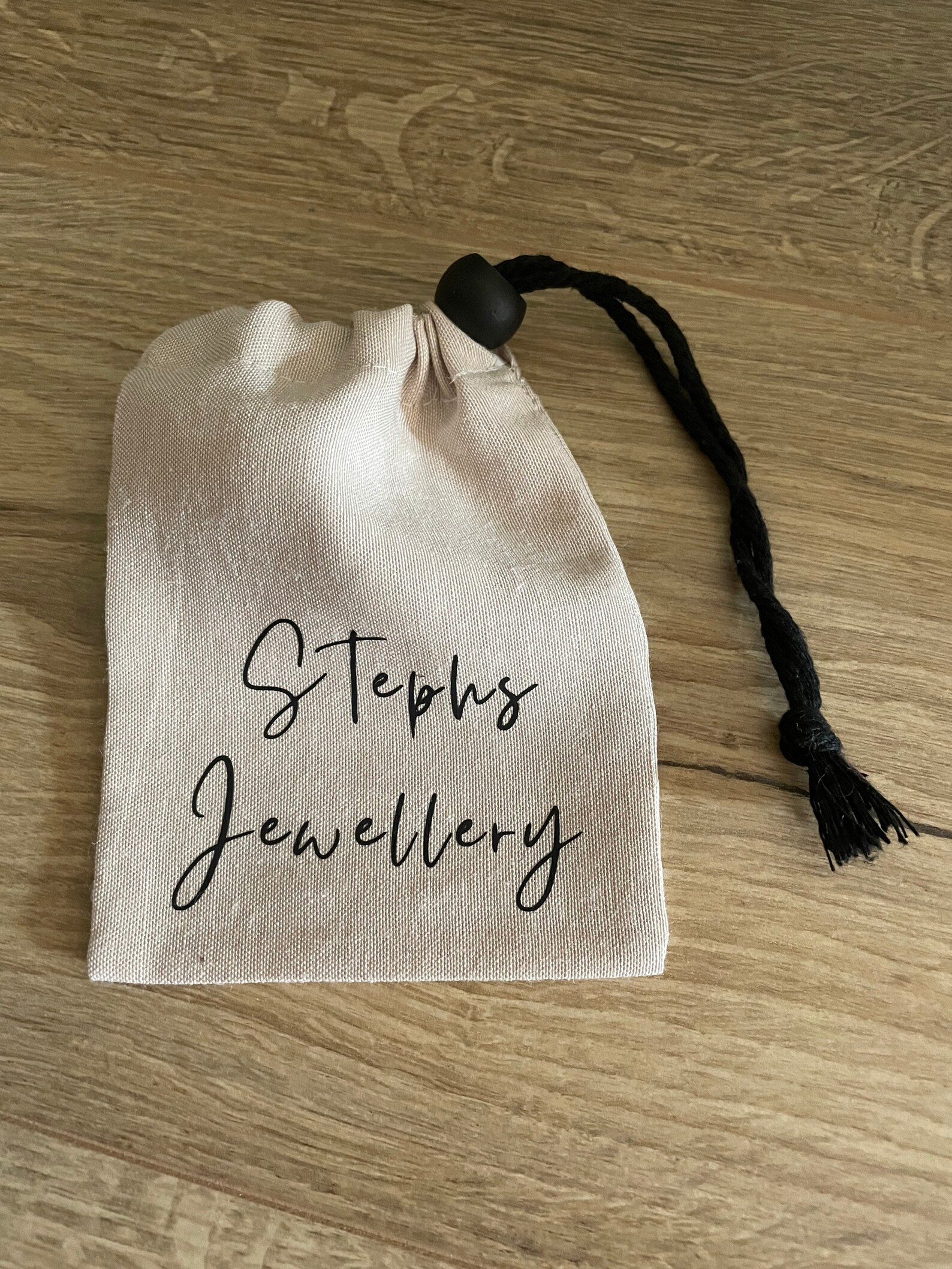Personalised jewellery and earring drawstring bag or pouch Etsy