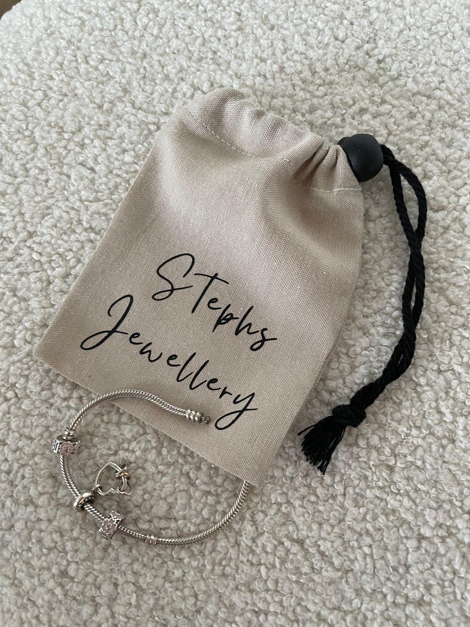Personalised jewellery and earring drawstring bag or pouch Etsy