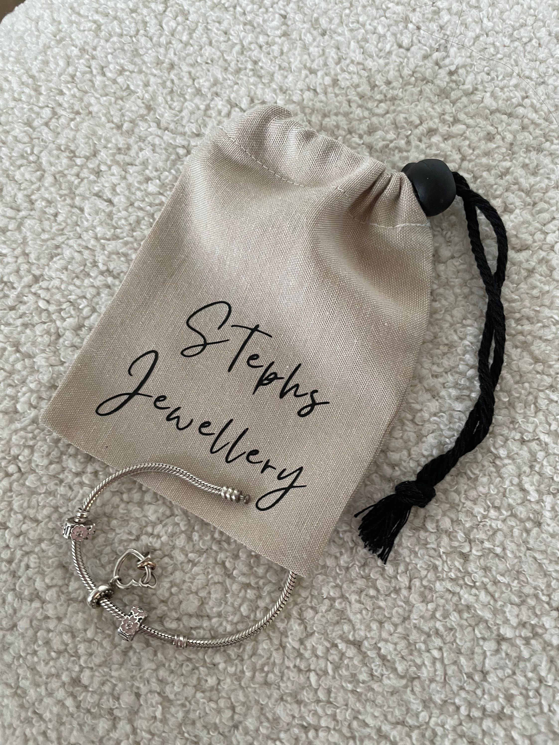 Personalised jewellery and earring drawstring bag or pouch Etsy