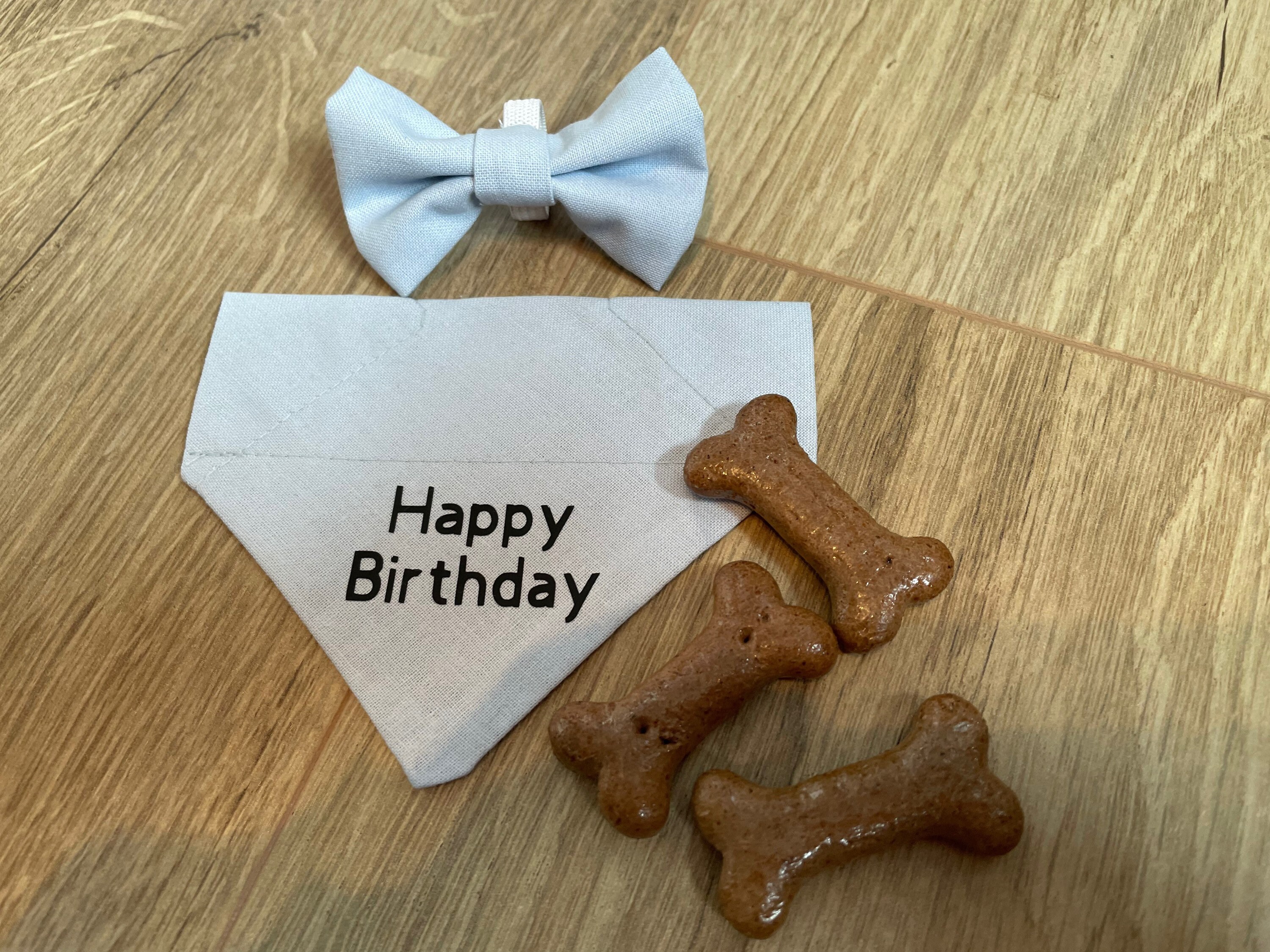 Happy birthday dog Bandana and matching dog bow tie Etsy