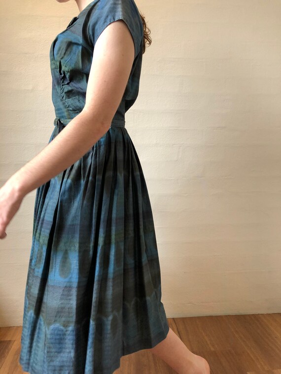 Peacock 1950s Cotton Dress