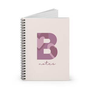 Initial 'B' Spiral Notebook: Lettering, Writing, & Doodling Journal