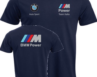 T Shirt Printed Bmw MPower Motobike Racing Auto Sport Team Italia Cotone col BNA